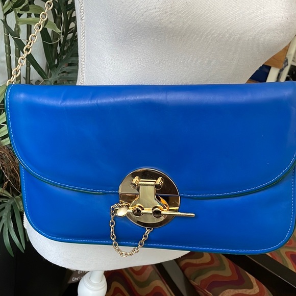 Women’s blue and gold clutch - Picture 10 of 10